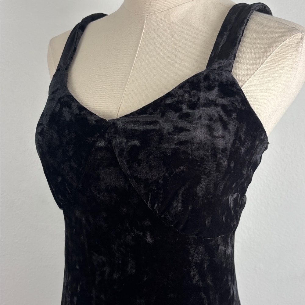 Jessica Simpson Velvet Slip Dress Gown Whimsigoth Fairy Grunge Witchy Vampy XS - Picture 10 of 10
